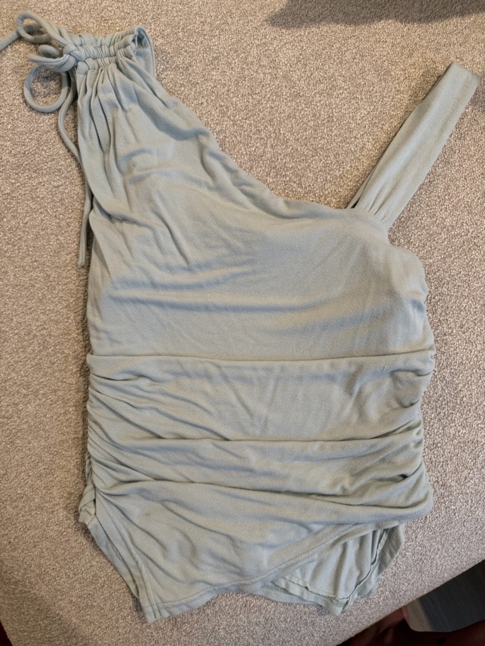 One-Shoulder Ruched Tank Top